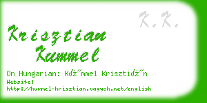 krisztian kummel business card